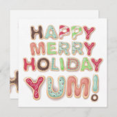 Mattierte Weihnachtskekse Backgeschenkkarte Feiertagskarte (Vorne/Hinten)