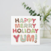 Mattierte Weihnachtskekse Backgeschenkkarte Feiertagskarte (Stehend Vorderseite)