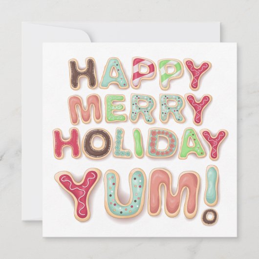 Mattierte Weihnachtskekse Backgeschenkkarte Feiertagskarte (Vorderseite)