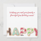 Mattierte Weihnachtskekse Backgeschenkkarte Feiertagskarte (Rückseite)