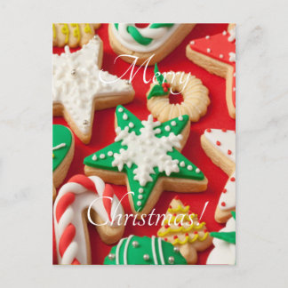 mattierte Weihnachtskekse Feiertagspostkarte