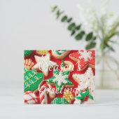 mattierte Weihnachtskekse Feiertagspostkarte (Stehend Vorderseite)