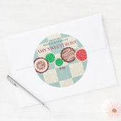 Mattierte Weihnachtskekse "hausgemacht" bis Runder Aufkleber (Umschlag)