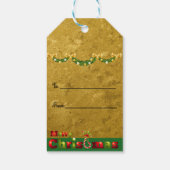 Mattierte Weihnachtsmarken Geschenkanhänger (Rückseite)