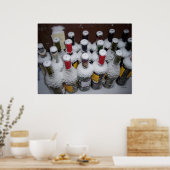 Mattierte Weinflaschen II Poster (Küche)