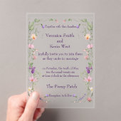 Mattierte Wildblume Akronylic Hochzeitseinladung Acryleinladungen (Insitu (Handheld))