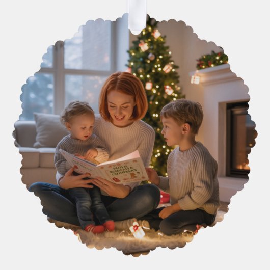 Mattierte Winter Scribbles Frohen Weihnachtskuchen Ornament Karte (Rückseite)