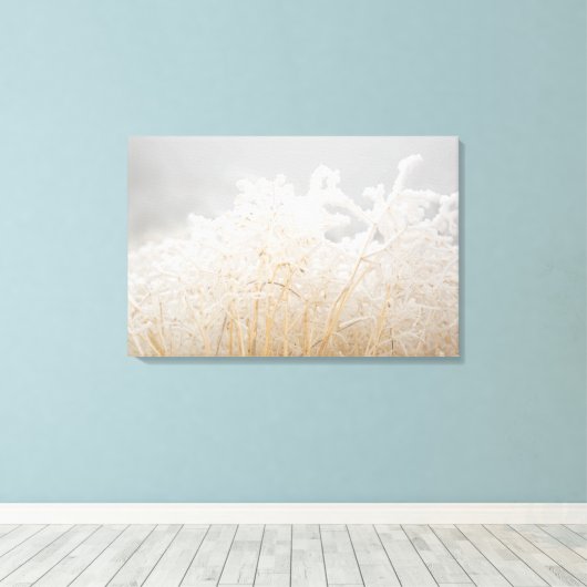 Mattierte Wintergräser Leinwanddruck (Insitu (Holzboden))