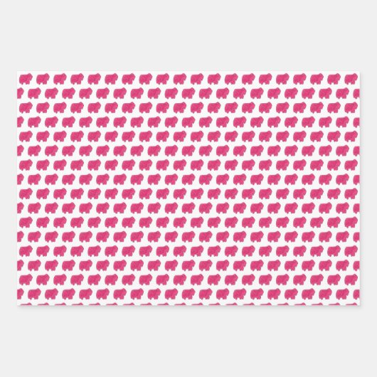 Mattierte Zirkus Tierkochteile Krümel Sprinklen Geschenkpapier Set (Vorderseite 3)