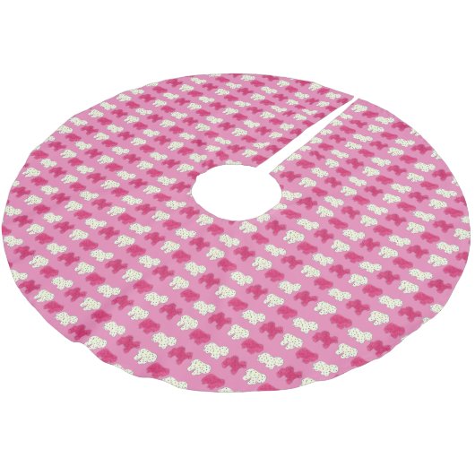 Mattierte Zirkus Tierkochteile Krümel Sprinklen Polyester Weihnachtsbaumdecke (Schrägansicht)