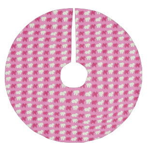 Mattierte Zirkus Tierkochteile Krümel Sprinklen Polyester Weihnachtsbaumdecke