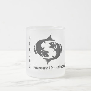 Mattierte zodiaktische Tasse/Fieber Mattglastasse