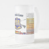 Mattierter 108. Infanteriebeerstein Mattglas Bierglas (VorderseiteRechts)