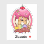 Mattierter Bärenkuchen| Aufkleber (Blatt)