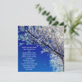 Mattierter Baum mit Mondhochzeit Einladung (Stehend Vorderseite)