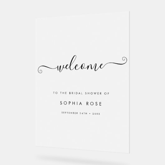 Mattierter Begrüßungsbildschirm für jedes Event Acrylschild (Winkel)