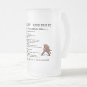 Mattierter Bierstein-Kampf-Mediziner Mattglas Bierglas (VorderseiteRechts)