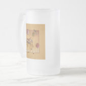 Mattierter Cup - Karussell Giraffe Mattglas Bierglas (Vorderseite Links)