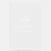 Mattierter Empfang Acrylschild (Vorderseite)