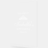 Mattierter Empfang Acrylschild (Winkel)