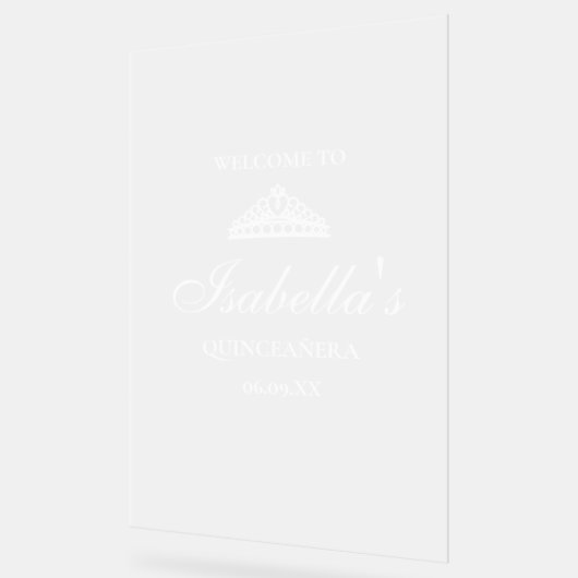 Mattierter Empfang Acrylschild (Winkel)