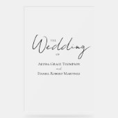 Mattierter Empfang Acrylschild (Vorderseite)