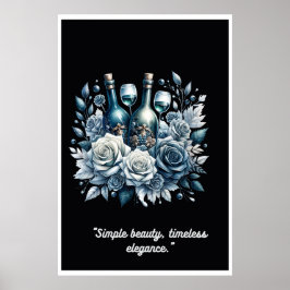 "Mattierter Garten: Ein winterlicher Romantik" Poster