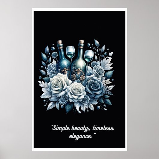 "Mattierter Garten: Ein winterlicher Romantik" Poster (Vorne)