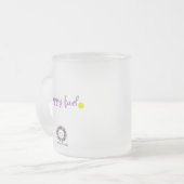Mattierter Glass-Kaffee-Tasse "P" Mattglastasse (Vorderseite Links)