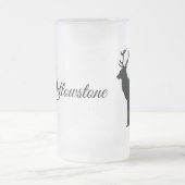 Mattierter Glasseich Tasse-Gelbstein-Elch Mattglas Bierglas (Mittel)