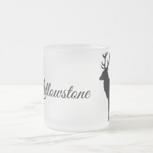 Mattierter Glasseich Tasse-Gelbstein-Elch Mattglastasse (Mittel)