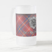 Mattierter GlasStein - ich bin ein roter Lichtie Mattglas Bierglas (Vorderseite Links)