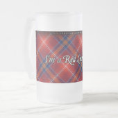 Mattierter GlasStein - ich bin ein roter Lichtie Mattglas Bierglas (Vorderseite Links)