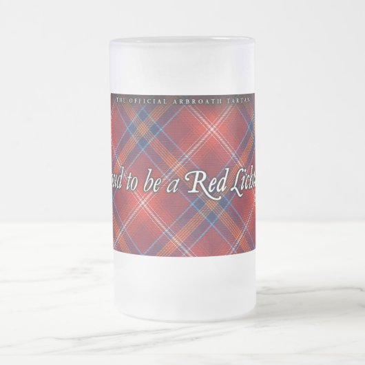 Mattierter GlasStein - stolz, ein rotes Lichtie zu Mattglas Bierglas (Mittel)