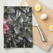 Mattierter Hibiskus Handtuch (Viertel Falte)