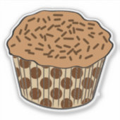 Mattierter Karamellkuchen mit Sprinklen Aufkleber (Vorderseite)