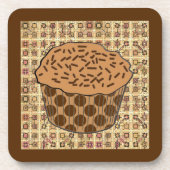 Mattierter Karamellkuchen mit Sprinklen Getränkeuntersetzer (Vorderseite)