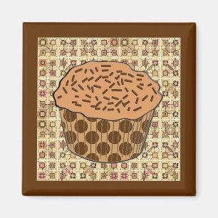 Mattierter Karamellkuchen mit Sprinklen Magnet