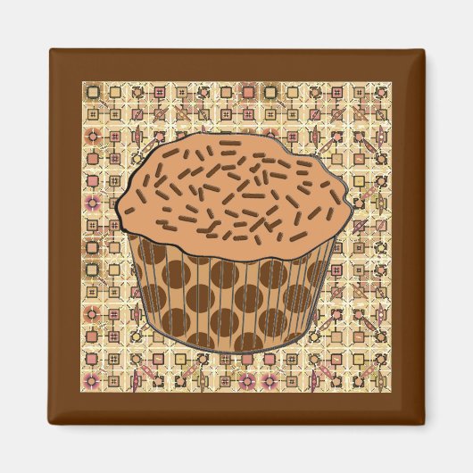 Mattierter Karamellkuchen mit Sprinklen Magnet (Vorne)