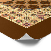 Mattierter Karamellkuchen mit Sprinklen Poster (Ecke)