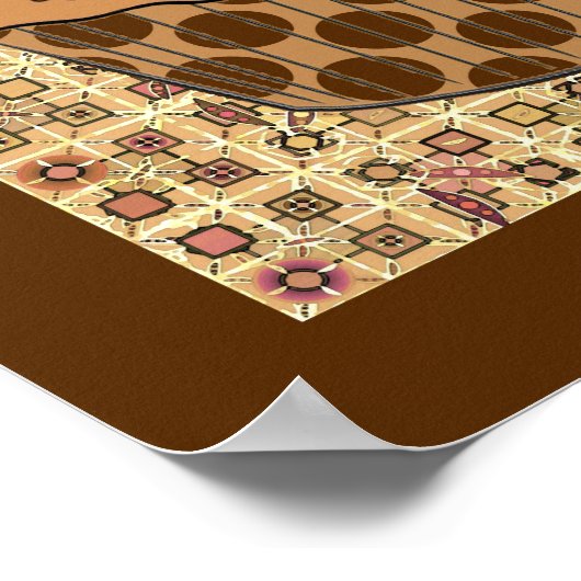 Mattierter Karamellkuchen mit Sprinklen Poster (Ecke)