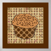 Mattierter Karamellkuchen mit Sprinklen Poster (Vorne)