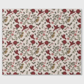 Mattierter Kardinal Geschenkpapier (Flach)