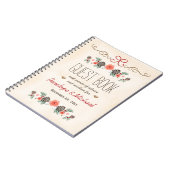 Mattierter Kiefern-Kegel-Weihnachtshochzeits-Gast Notizblock (Linke Seite)