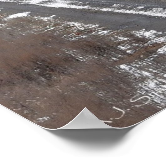 Mattierter Kohlezug Poster (Ecke)