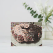Mattierter Kuchen Postkarte (Stehend Vorderseite)