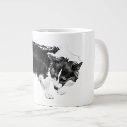 Mattierter leitender Ermittler Jumbo-Tasse (Vorderseite Rechts)