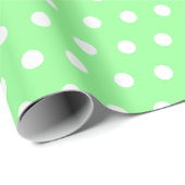 Mattierter Pfefferminzpunkt Geschenkpapier (Rolleneckpunkt)