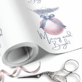 Mattierter Pine Blush Pink Ornament Obelisk Geschenkpapier