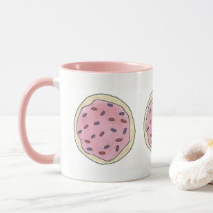Mattierter Pink-Zucker-Kekssprinklen Backen Feinsc Tasse